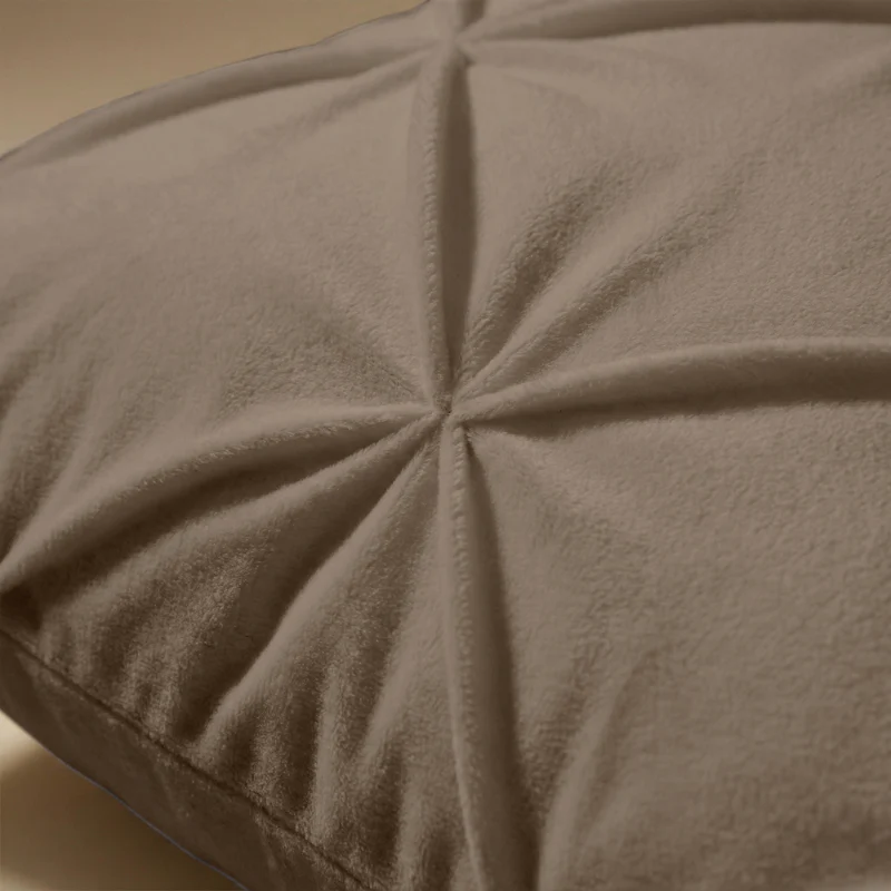 2-PACK: Kussenslopen Velvet Pintuck - Taupe - Image 3