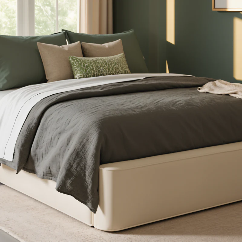 Boxspring met Opbergruimte Amour Tranquility - Velvet - Crème - Image 10
