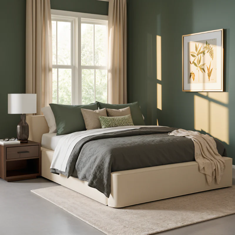 Boxspring met Opbergruimte Amour Tranquility - Velvet - Crème - Image 11