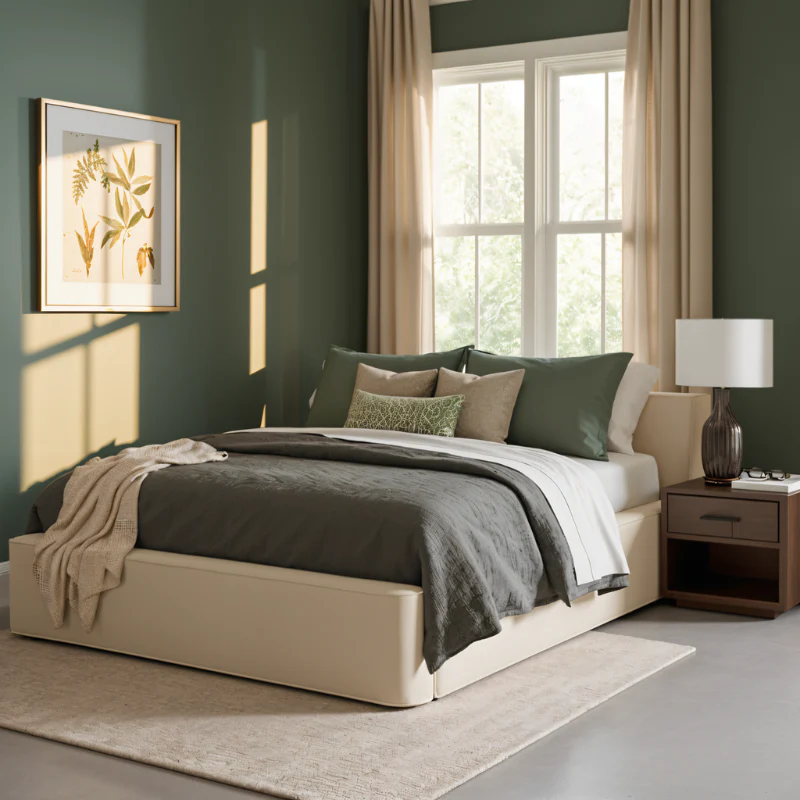 Boxspring met Opbergruimte Amour Tranquility - Velvet - Crème - Image 12