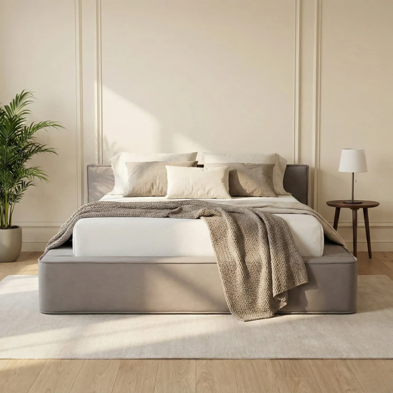 Boxspring met Opbergruimte Amour Tranquility - Velvet - Taupe - Image 2