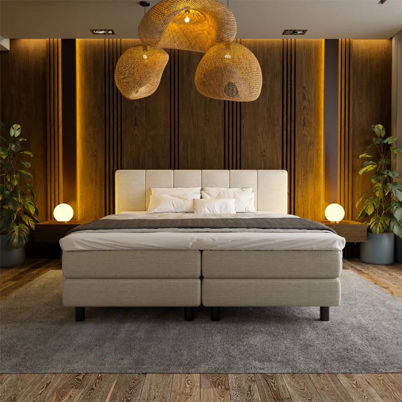Boxspring Hotel - Wide - Beige