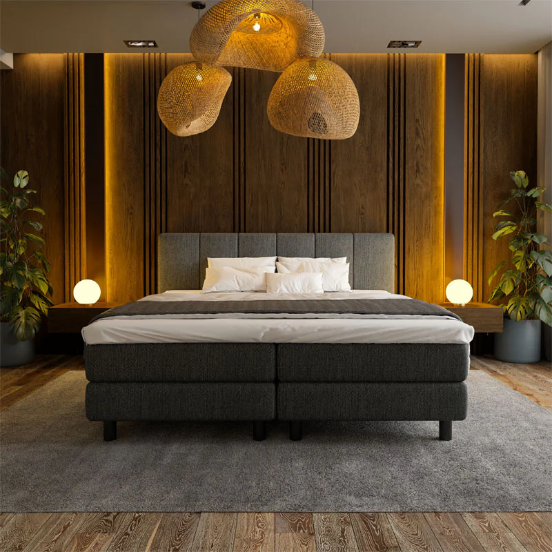 Boxspring Hotel - Wide - Antraciet