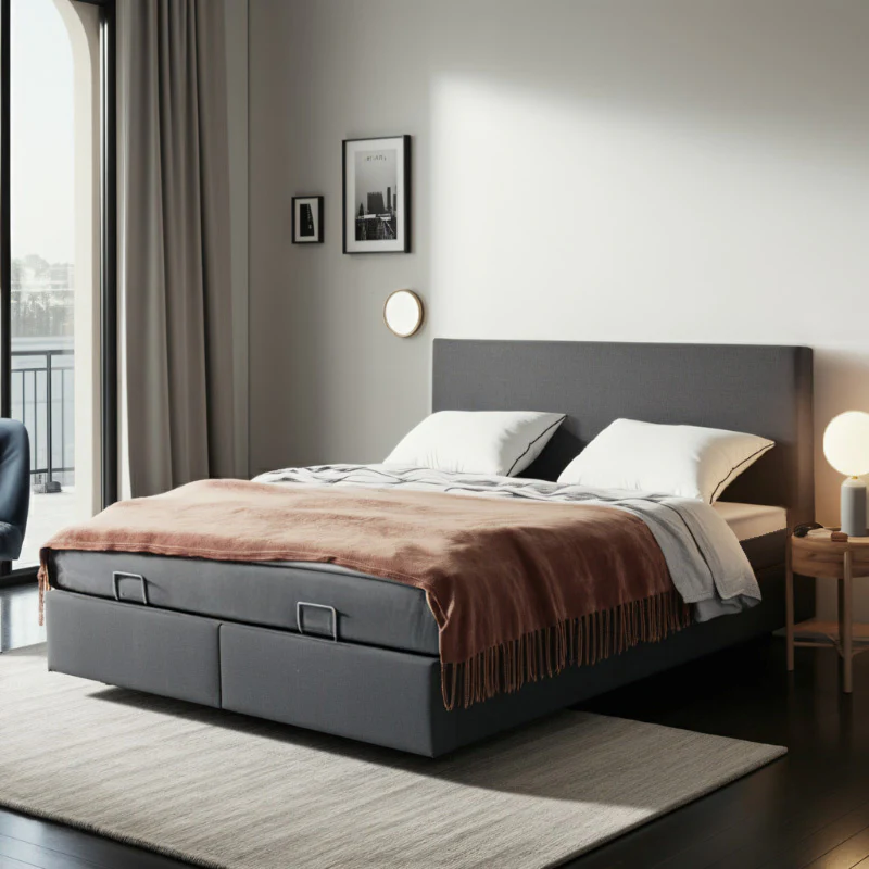 Boxspring Julia met opbergruimte - Zwart - Image 4