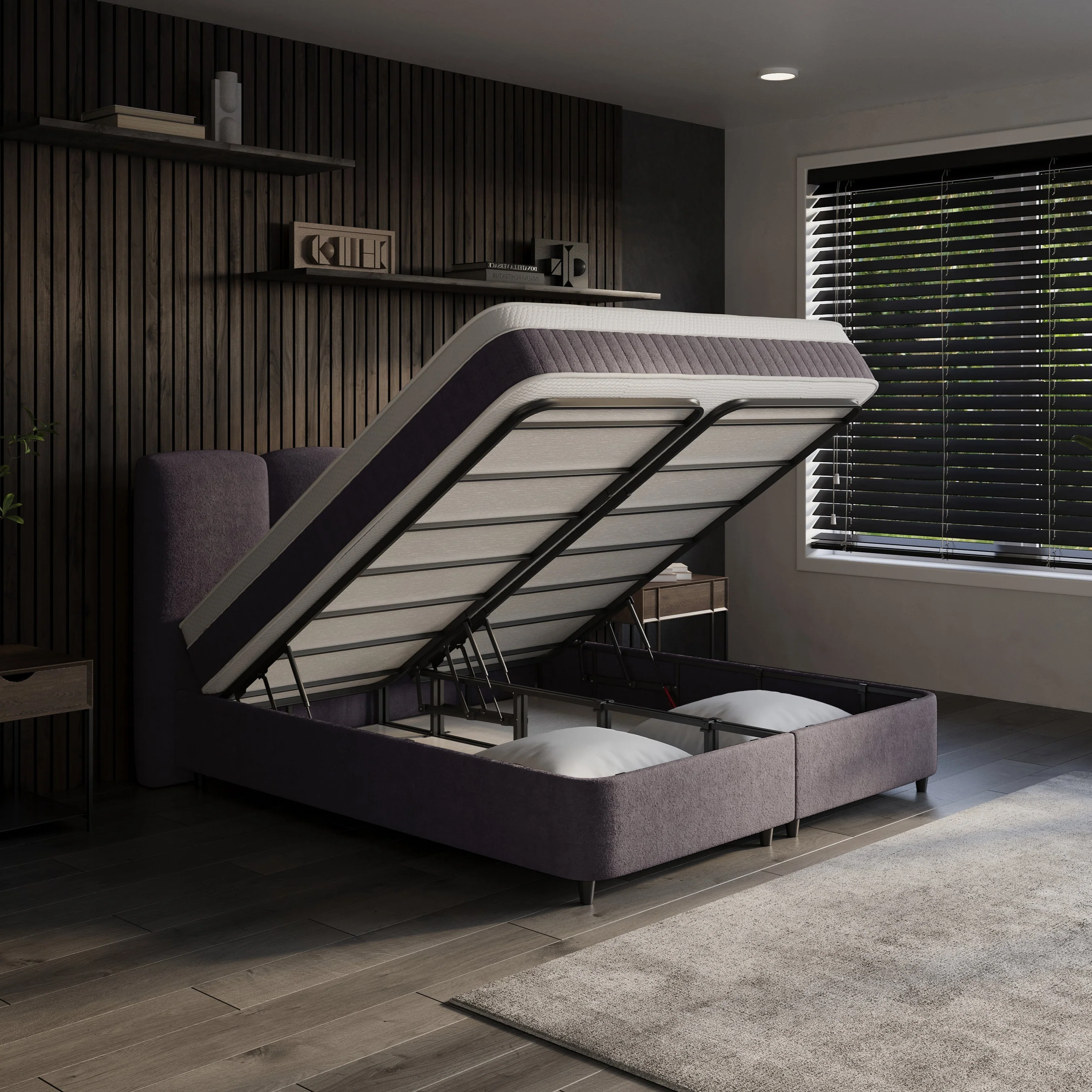 Boxspring met Opbergruimte - Allure - Antraciet - Image 6
