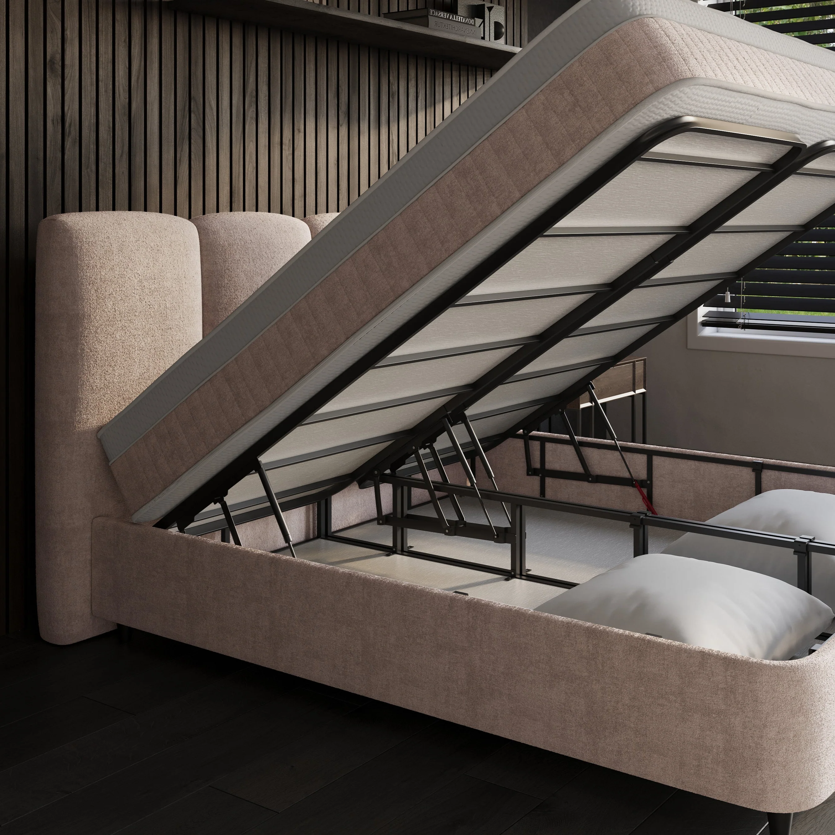 Boxspring met Opbergruimte - Allure - Taupe - Image 8