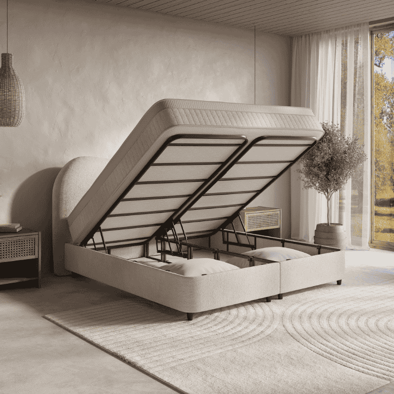 Boxspring met Opbergruimte - Arcus - Off-White - Image 4