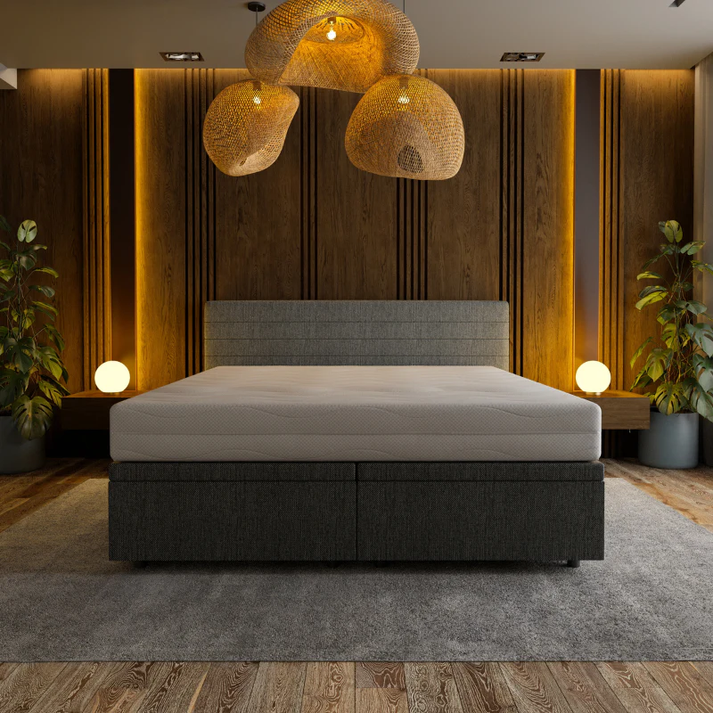 Boxspring met Opbergruimte Hotel Elegance - Antraciet - Image 2