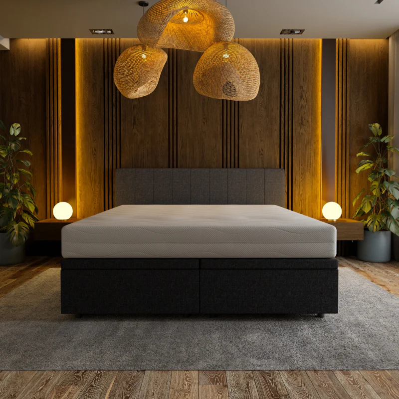 Boxspring met Opbergruimte Hotel Prestige - Zwart - Image 2