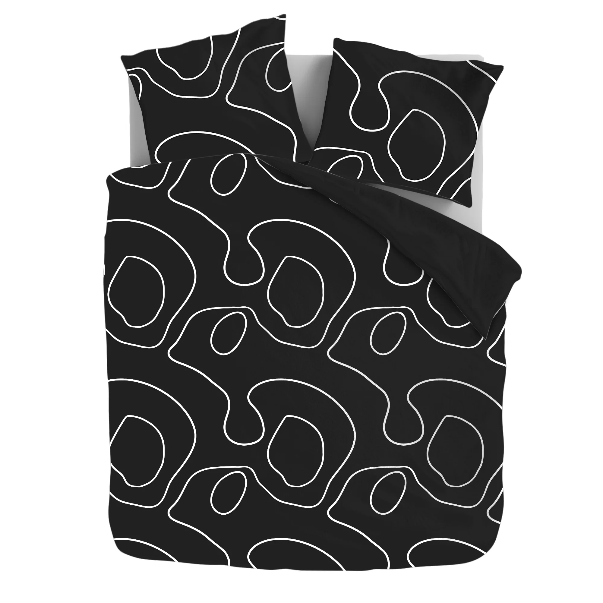 Dekbedovertrek Doodles - Zwart - Image 2