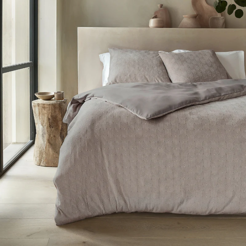 Dekbedovertrek Flanel Art - Taupe