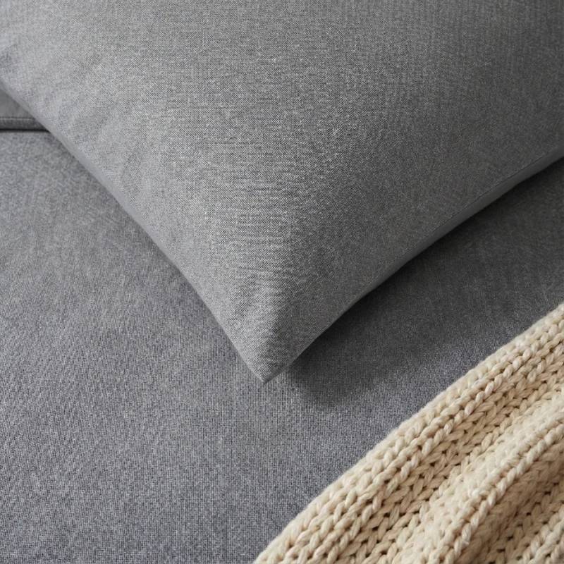 Dekbedovertrek Percale Katoen - Stonewash Grey - Image 4