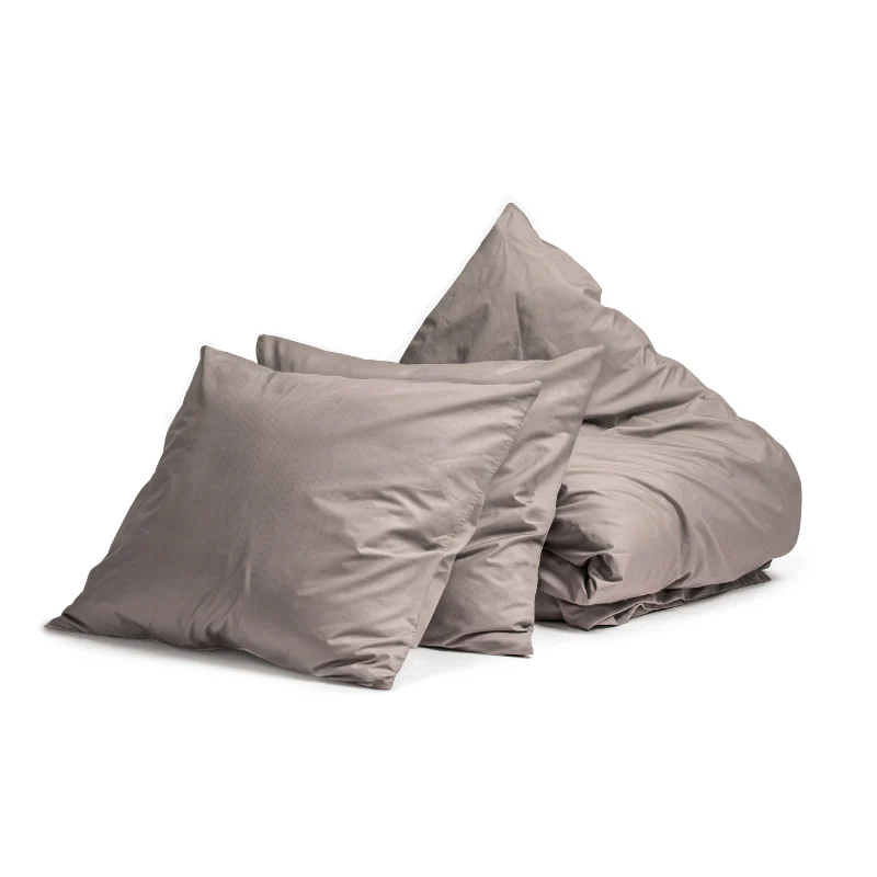 Dekbedovertrek Percale Katoen Uni - Taupe - Image 4