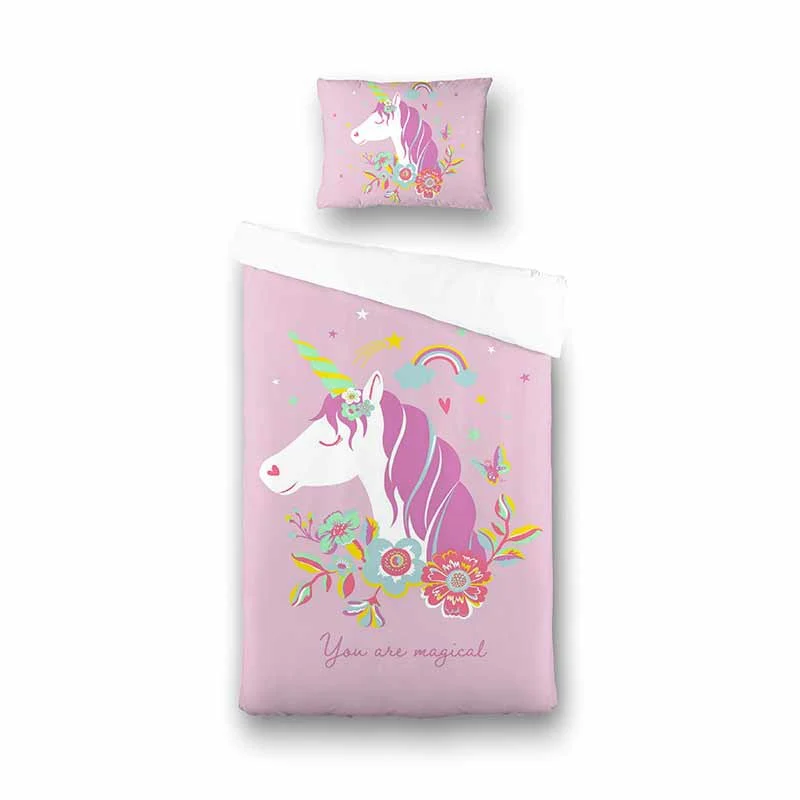 Dekbedovertrek Pink Unicorn