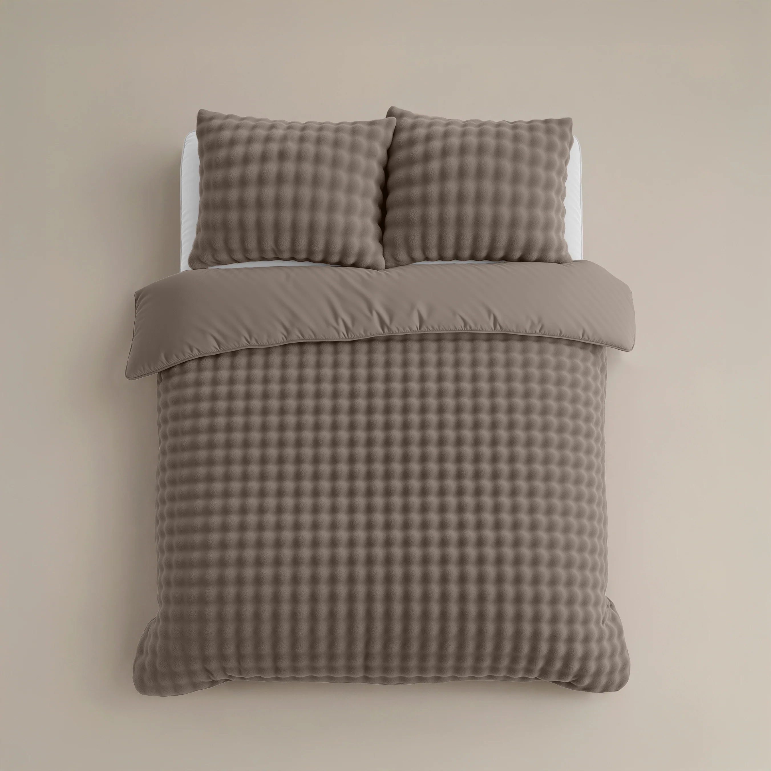 Dekbedovertrek Teddy Pom Pom - Taupe - Image 2