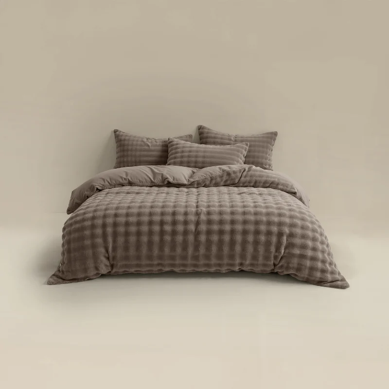 Dekbedovertrek Teddy Pom Pom - Taupe - Image 6