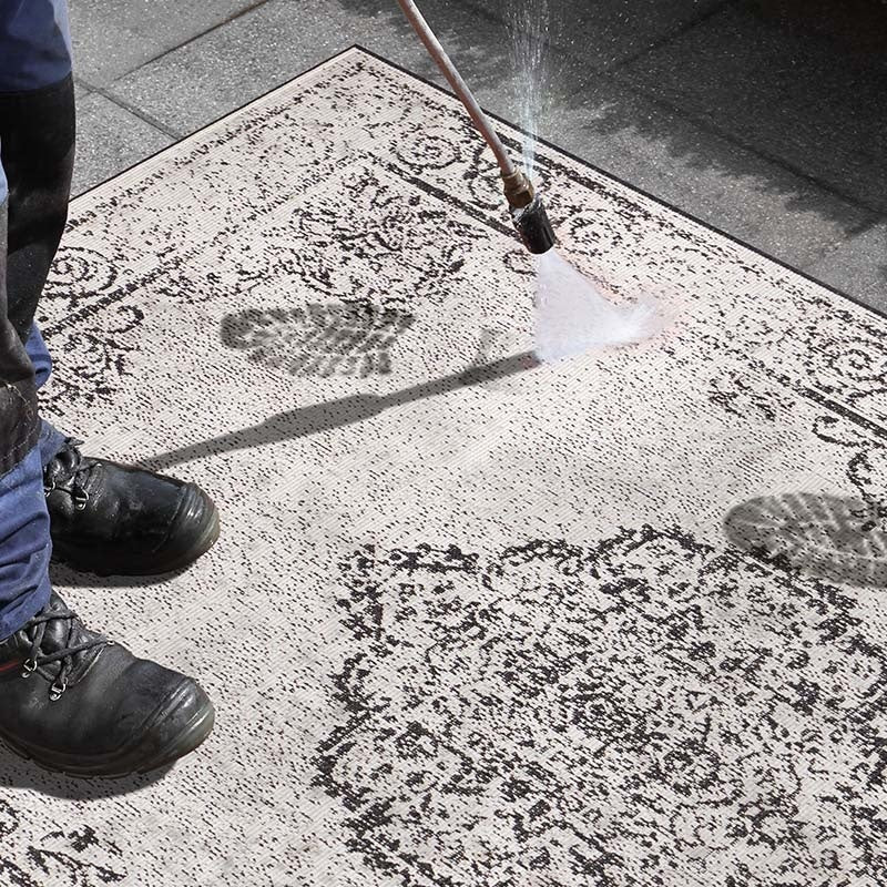 Dubbelzijdig Buitenkleed Triomphe - Zwart/Crème - Image 5