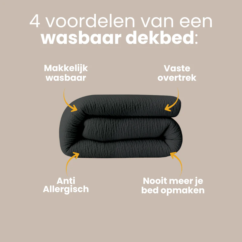 Easy Dekbed Zonder Overtrek - Mousseline -  Donkergrijs - Image 5