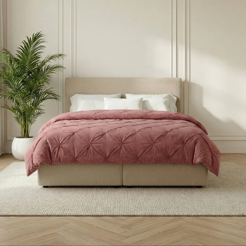 Easy Dekbed Diamond Pintuck - Roze