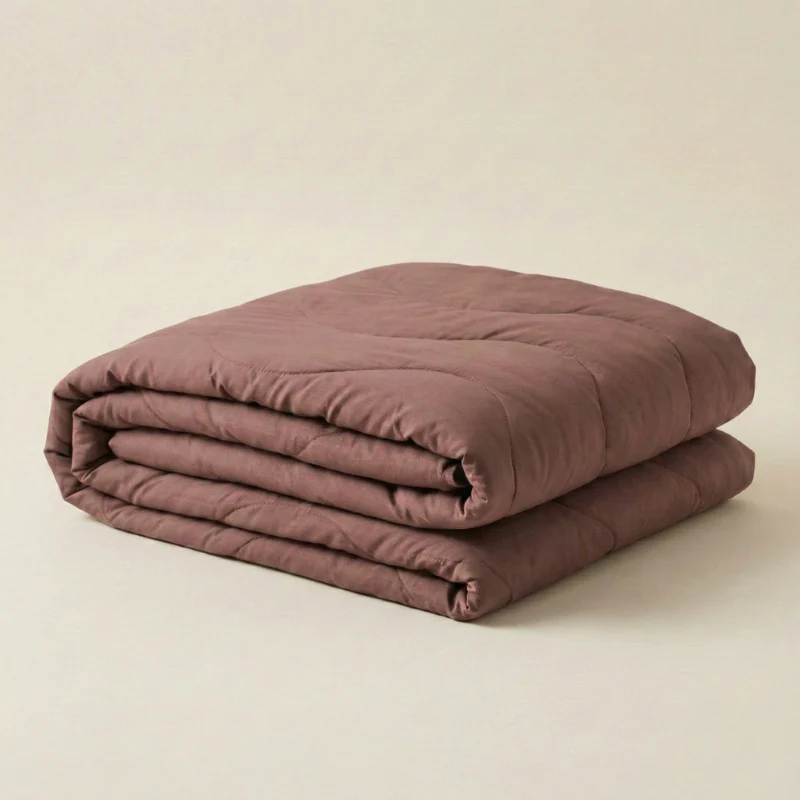 Easy Dekbed Zonder Overtrek Wave Uni - Bruin