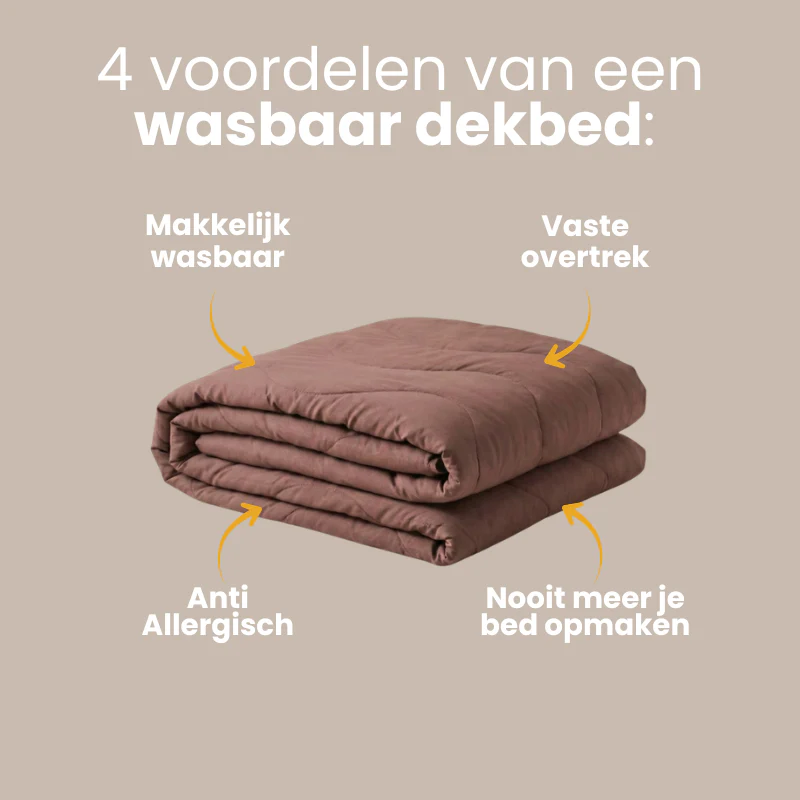Easy Dekbed Zonder Overtrek Wave Uni - Bruin - Image 4