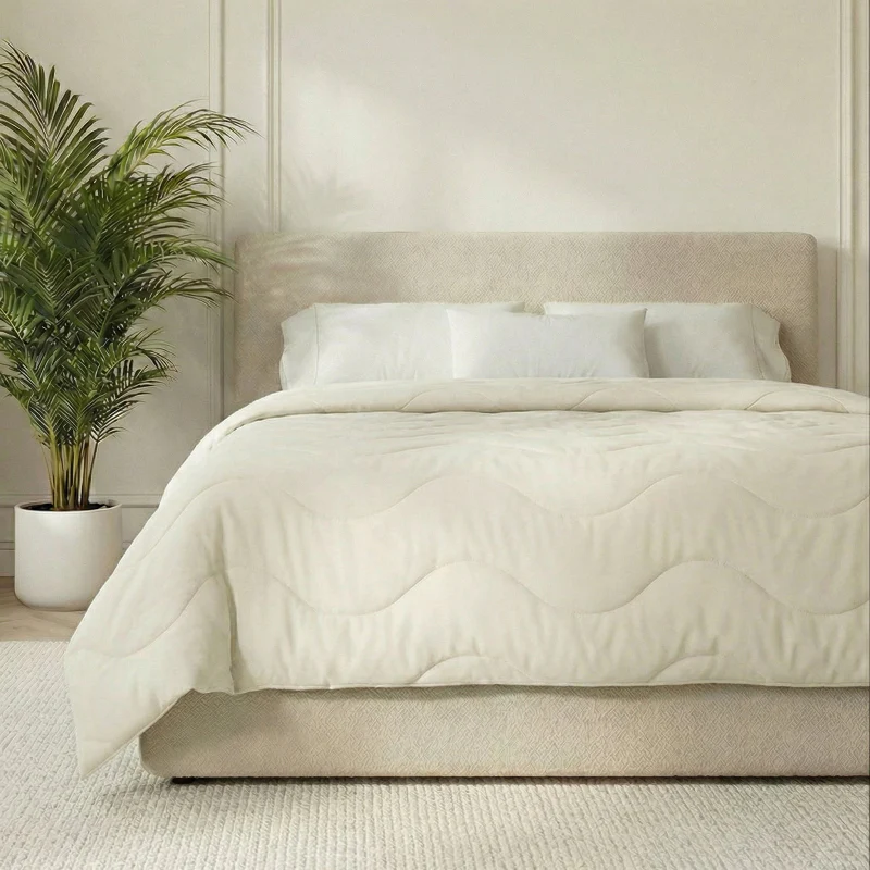 Easy Dekbed Zonder Overtrek Wave Uni - Crème - Image 2