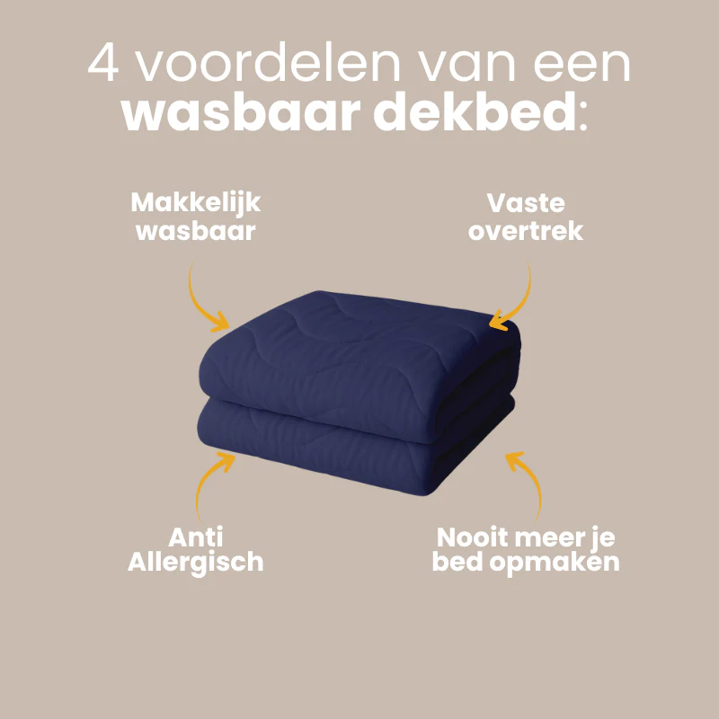 Easy Dekbed Zonder Overtrek Wave Uni - Navy - Image 10
