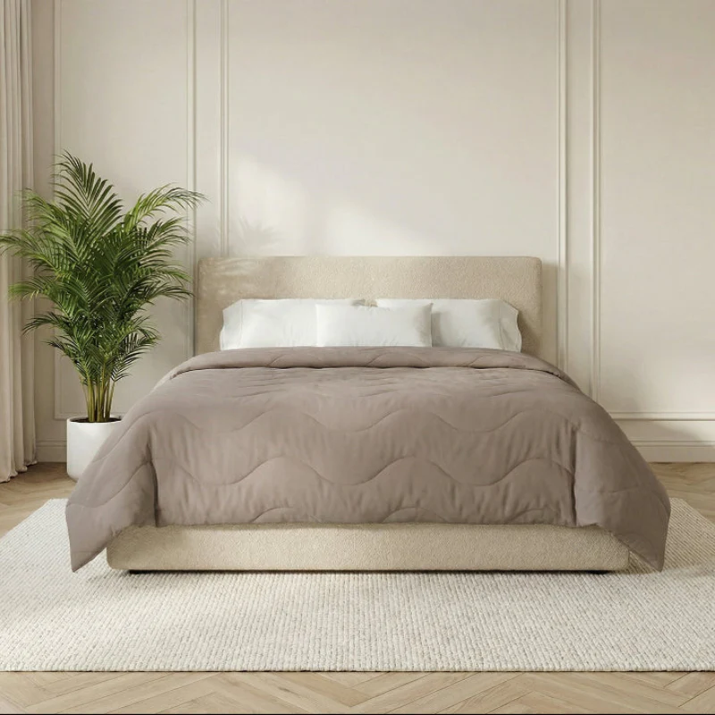 Easy Dekbed Zonder Overtrek Wave Uni - Taupe - Image 4