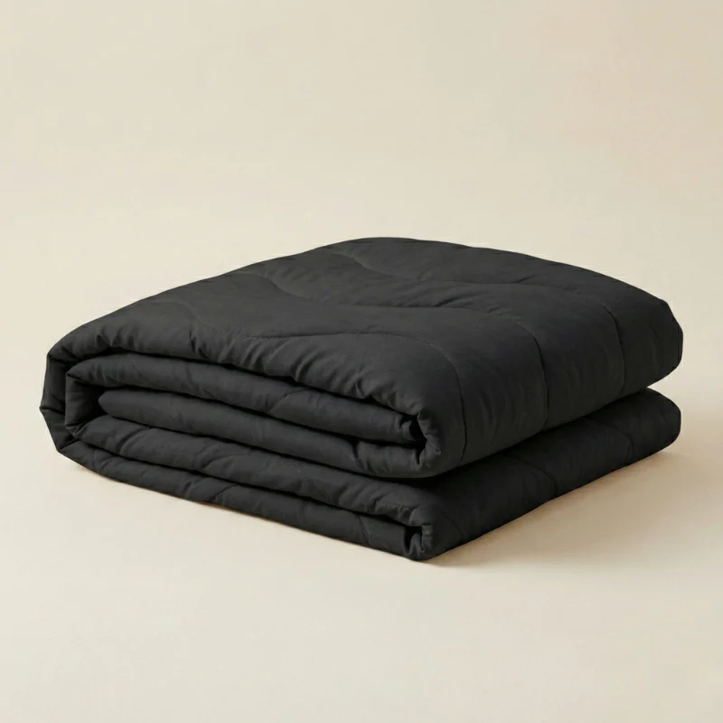 Easy Dekbed Zonder Overtrek Wave Uni - Zwart