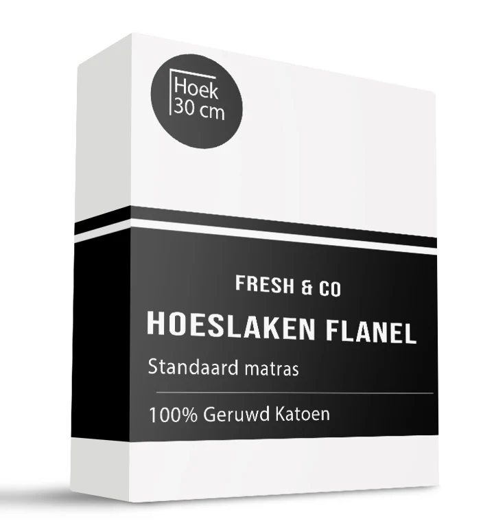 Flanel Dekbedovertrek + Hoeslaken - Wit - Image 2