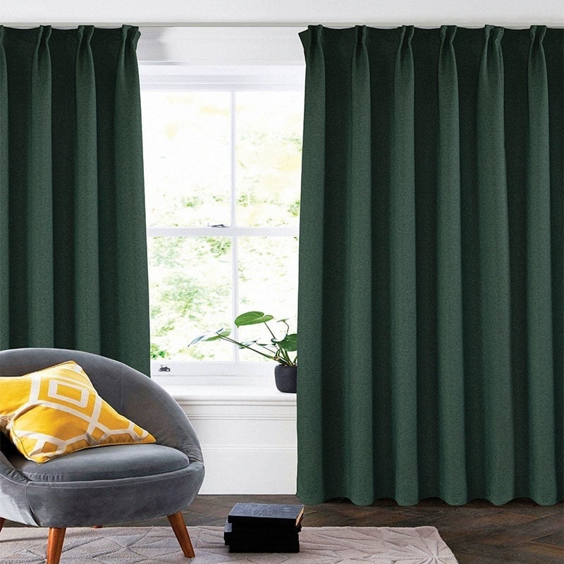 Gordijnen met Linnen Look - Haken of Ringen - Groen - Image 2