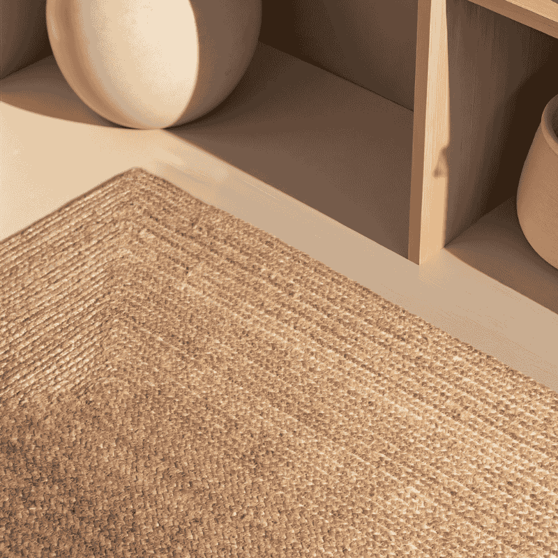 Handgeweven Jute Vloerkleed Sharmila - Bruin - Image 3