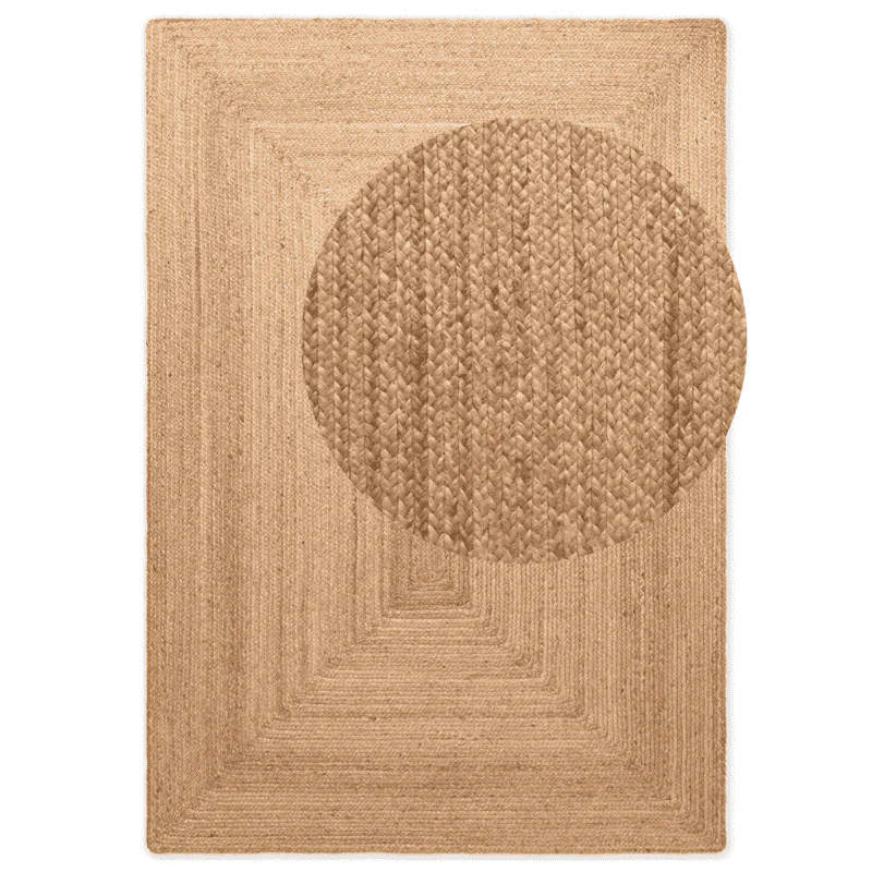 Handgeweven Jute Vloerkleed Sharmila - Bruin - Image 9