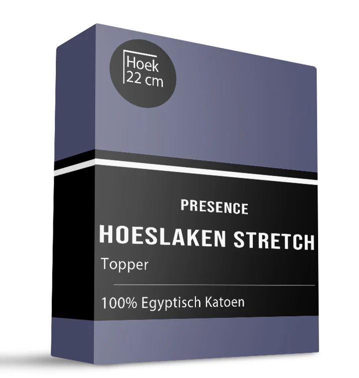 Topper Hoeslaken - Egyptisch Katoen Jersey Stretch - Navy