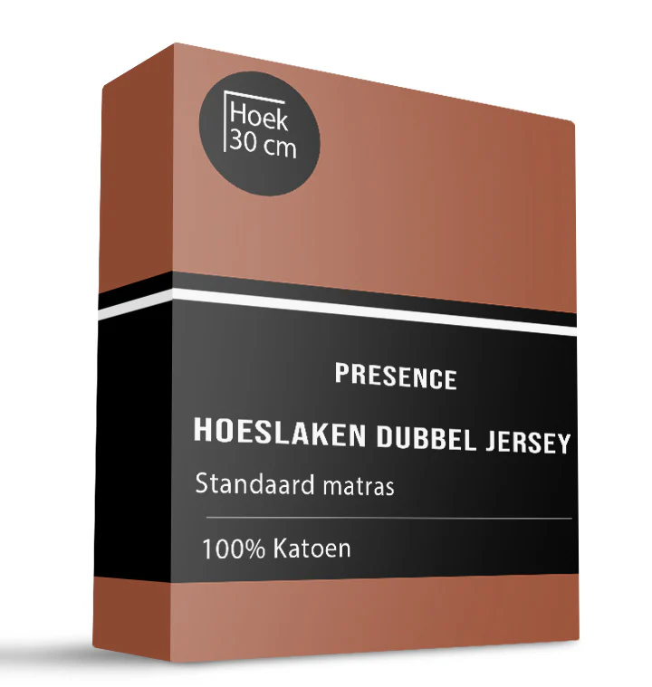 Hoeslaken - Katoen Dubbel Jersey - Cognac