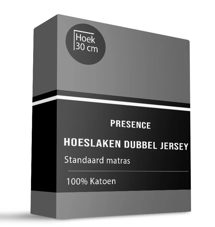 Hoeslaken - Katoen Dubbel Jersey - Antraciet