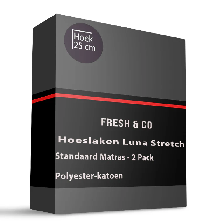 Hoeslaken - Luna Stretch - 2-PACK - Zwart - Image 2