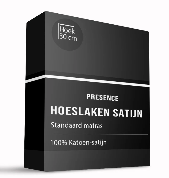 Hoeslaken - Katoen Satijn - Zwart