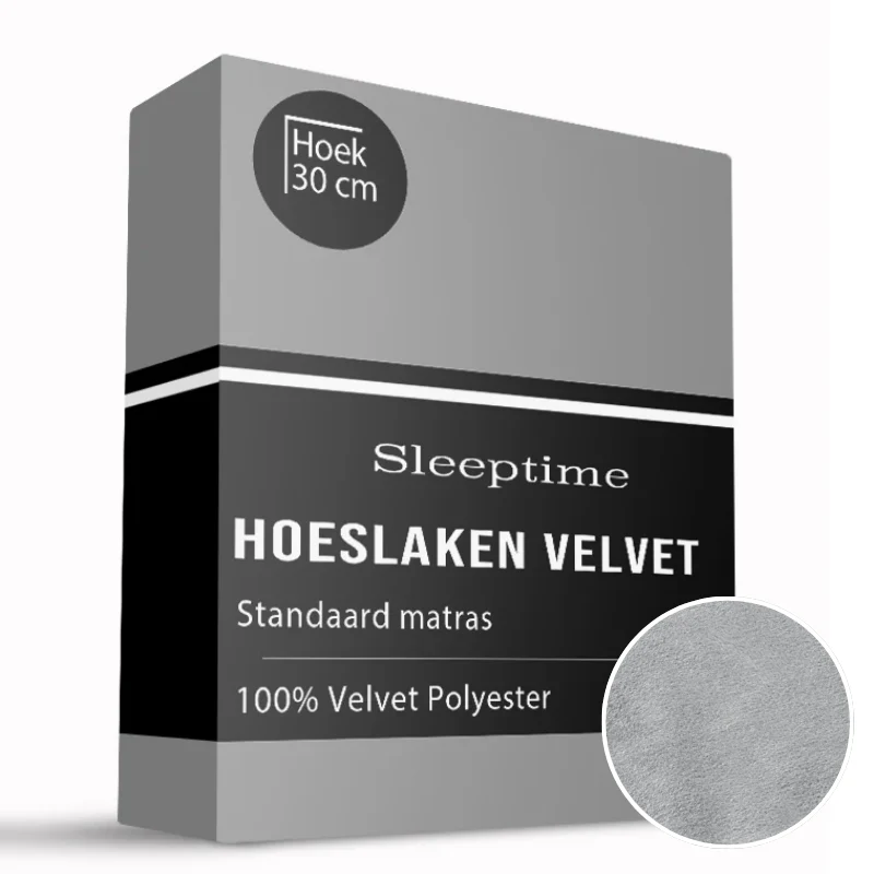 Hoeslaken - Velvet - Grijs