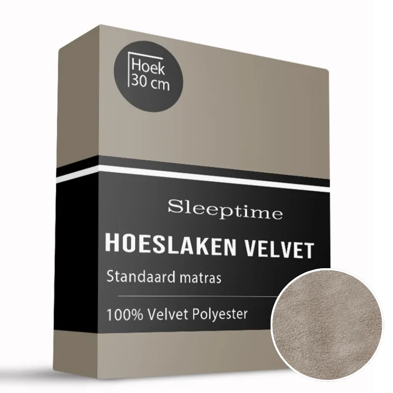 Hoeslaken - Velvet - Taupe