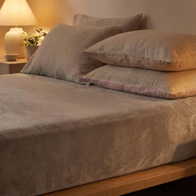 Hoeslaken Velvet - Taupe - Image 3