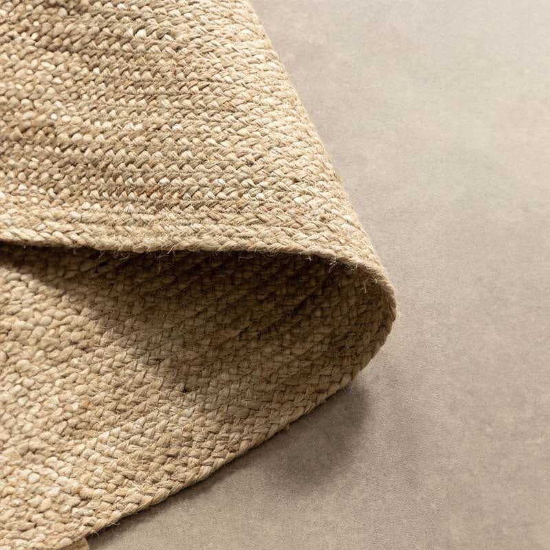 Jute Vloerkleed Geweven - Rond - Crème - Image 3