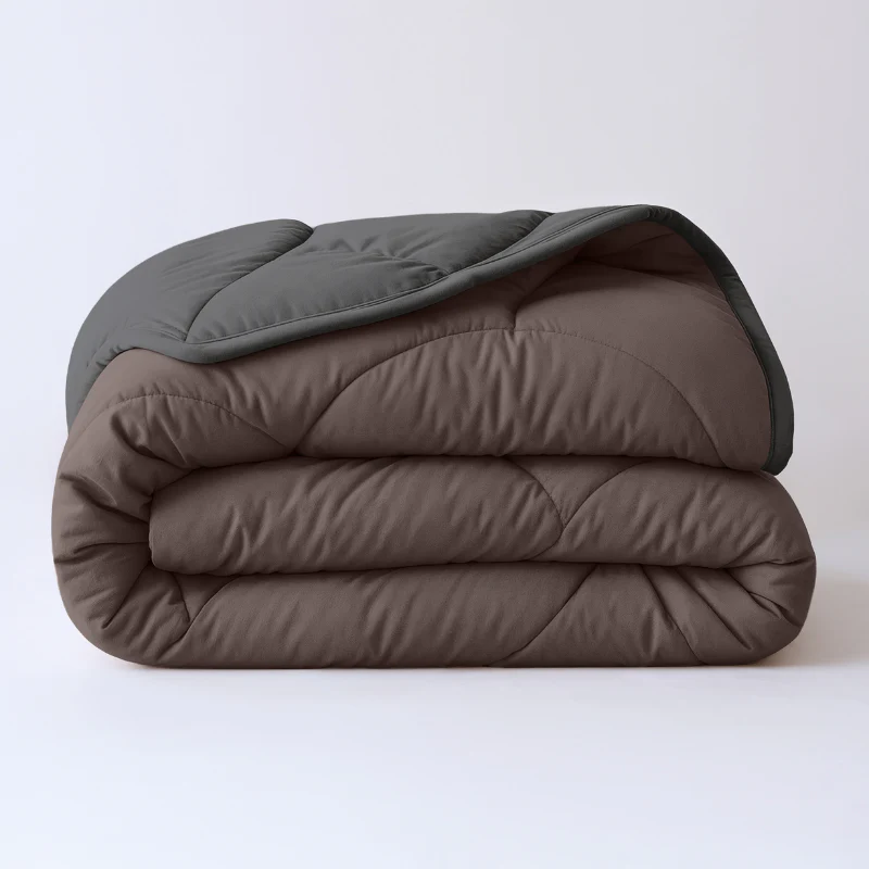 Lazy Dekbed Zonder Overtrek - Double Face - Bruin/Antraciet - Image 6