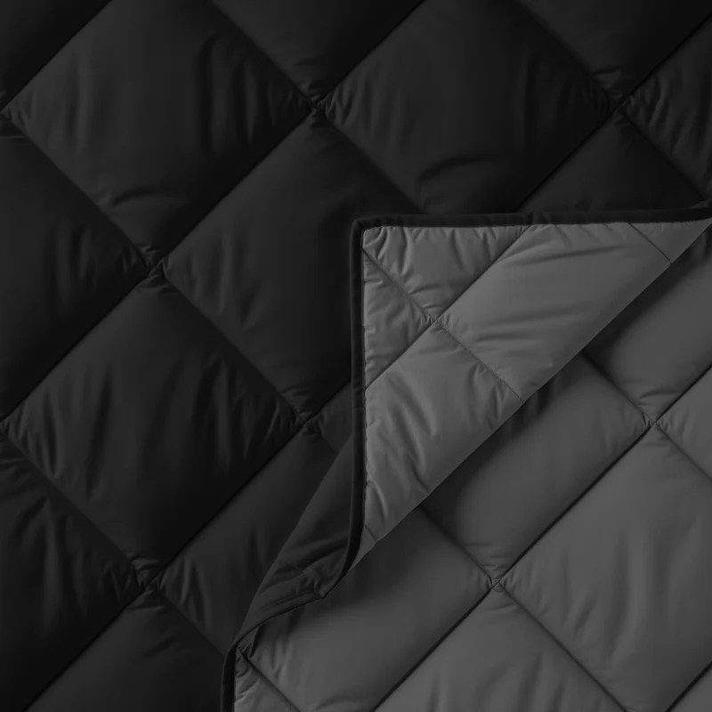 Lazy Dekbed Zonder Overtrek - Zwart/Antraciet - Image 6