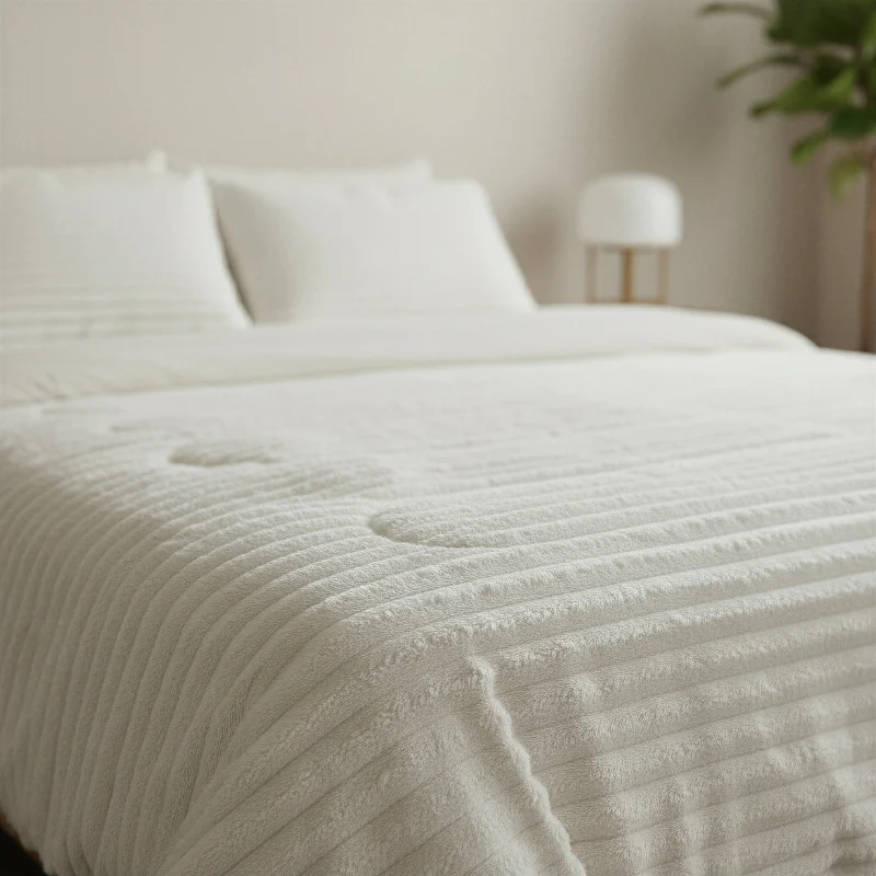 Lazy Dekbed Zonder Overtrek - Teddy Rib - Beige - Image 10