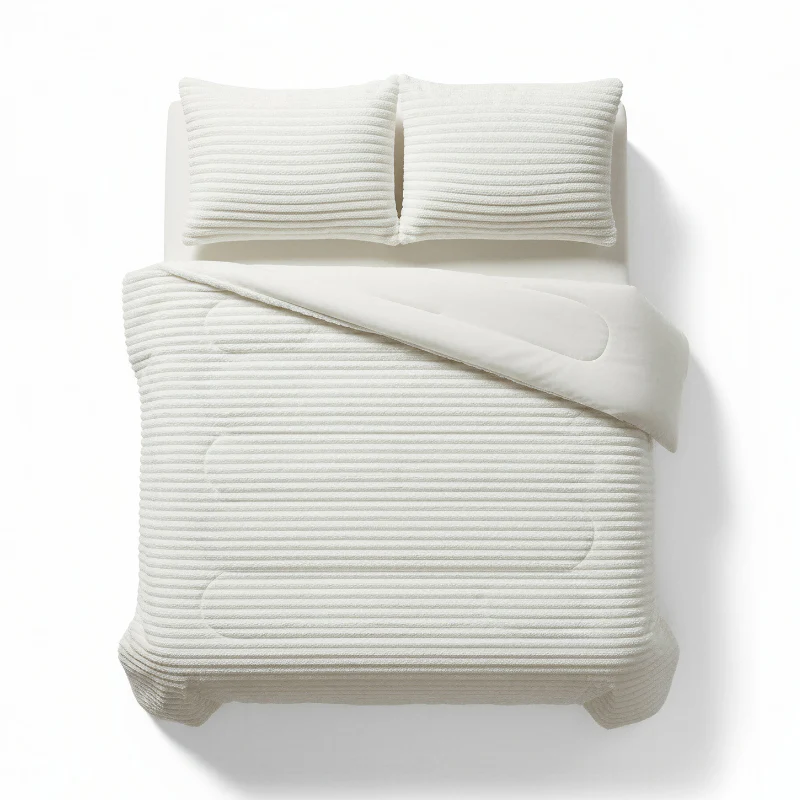 Lazy Dekbed Zonder Overtrek - Teddy Rib - Beige - Image 3