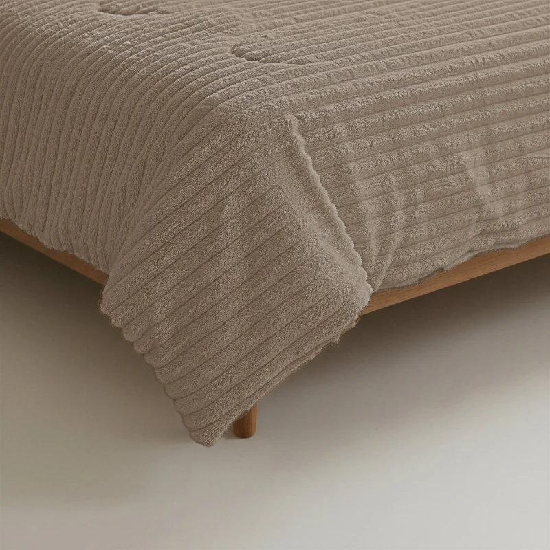 Lazy Dekbed Zonder Overtrek - Teddy Rib - Taupe - Image 10