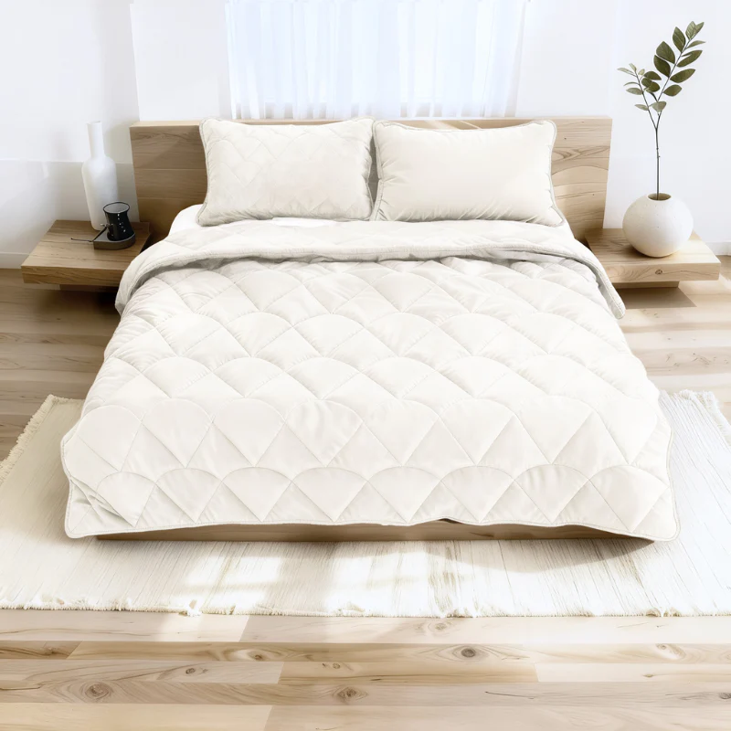 Lazy Dekbed Zonder Overtrek - Velvet - Beige/Off White - Image 7