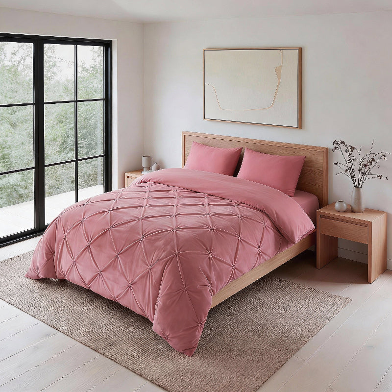 Lazy Dekbed Zonder Overtrek - Velvet Pintuck - Roze - Image 2