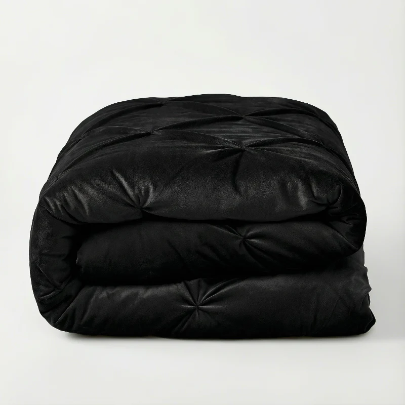 Lazy Dekbed Zonder Overtrek - Velvet Pintuck - Zwart - Image 2